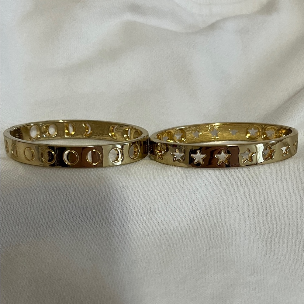 Baublebar Gold Star and Moon Bangle Set